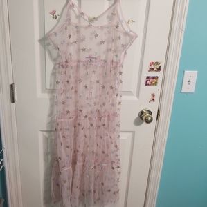 Pink Sheer Star Dress